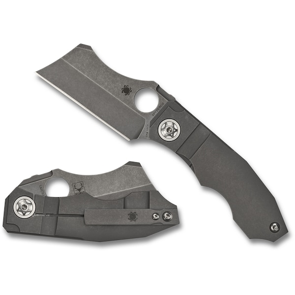 Spyderco 2024 Spyderco Reveal 9, Stovepipe Titanium , Plain Edge SPY-C260TIP - main